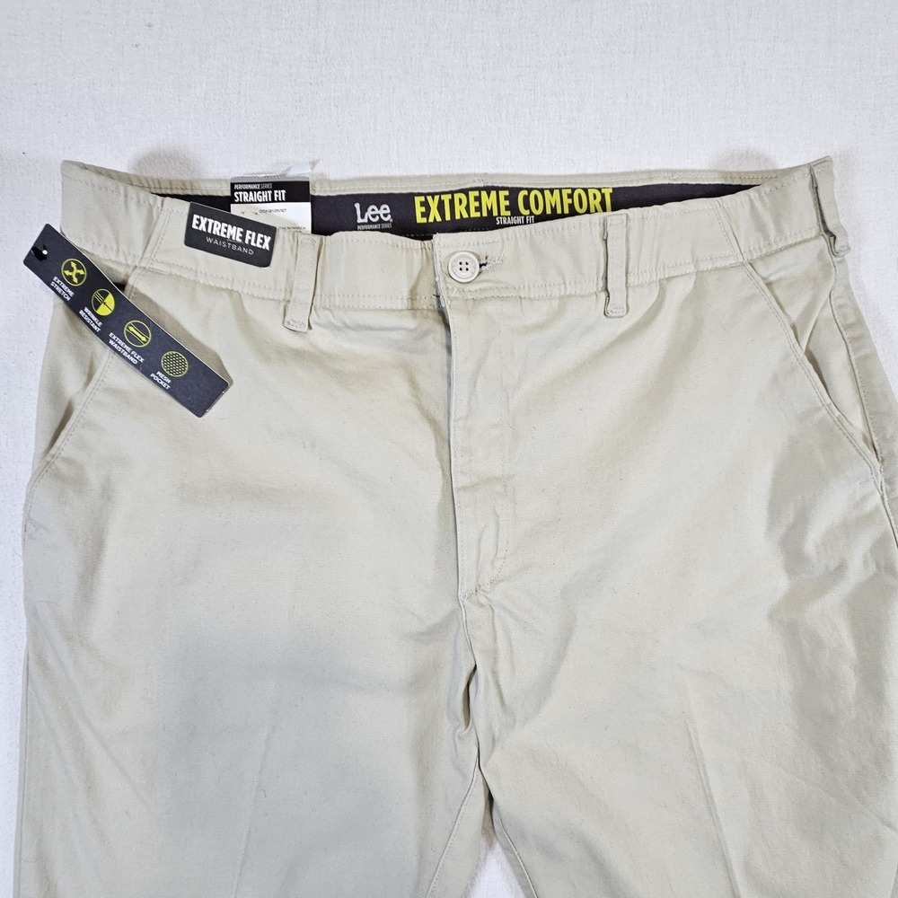 Lee Extreme Comfort Mens 38 29 Straight Fit Pants‎ 98% Cotton 2% Spandex NWT